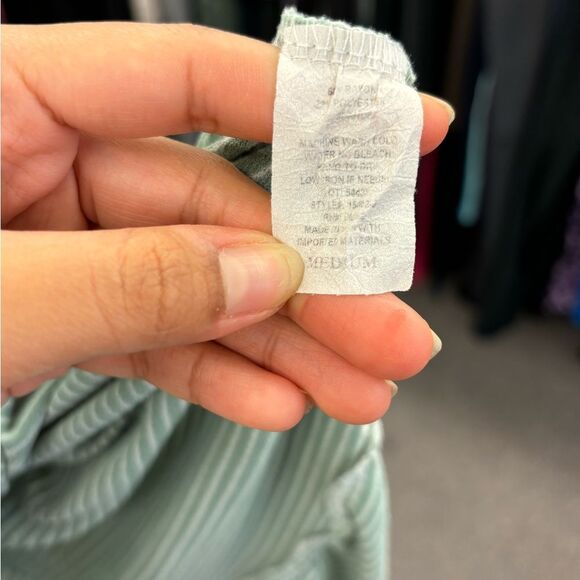 Olivia Rae Ladies MED Green and White Striped Dress - Picture 6 of 6